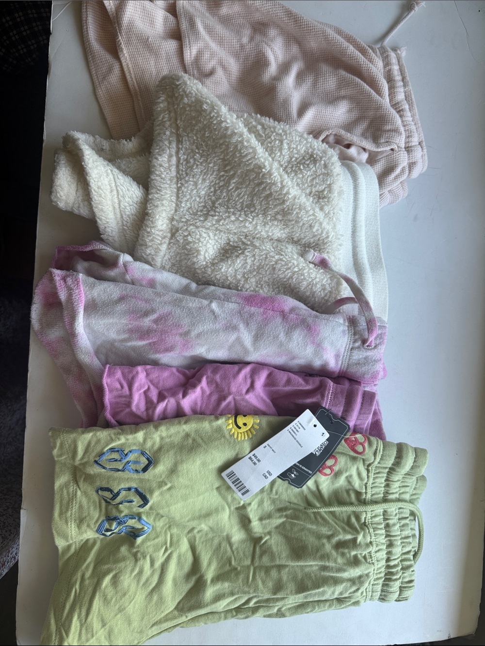 Bundle of 5 Brandy Melville Pink, urban green and more comfy shorts